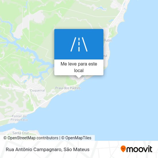 Rua Antônio Campagnaro mapa