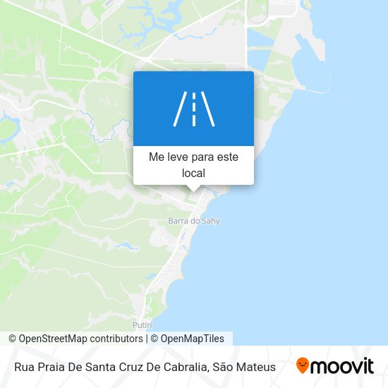 Rua Praia De Santa Cruz De Cabralia mapa