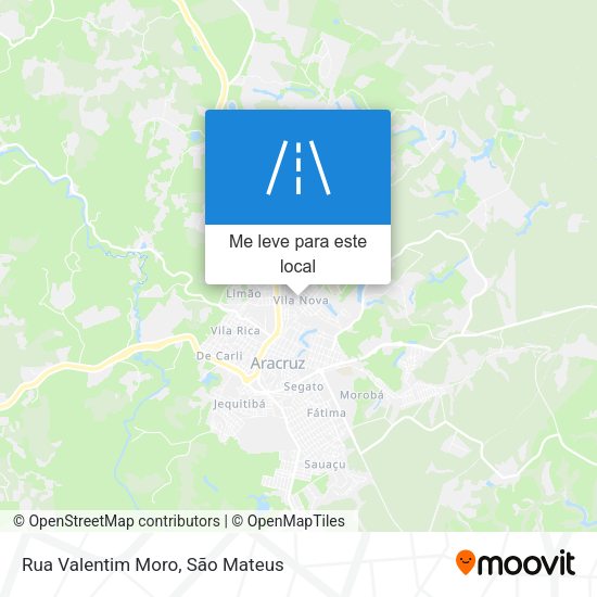 Rua Valentim Moro mapa