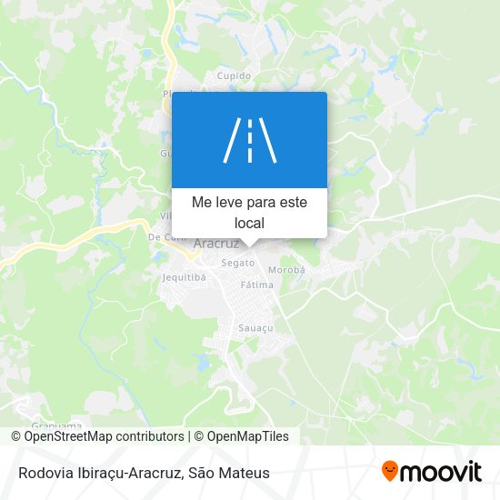 Rodovia Ibiraçu-Aracruz mapa