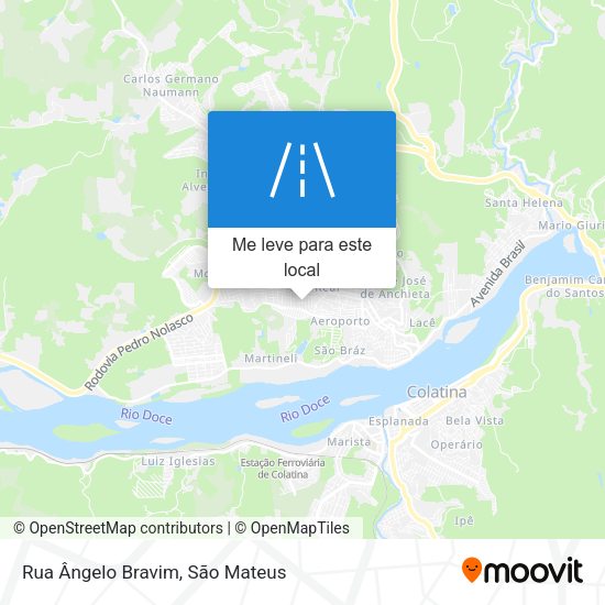 Rua Ângelo Bravim mapa