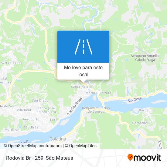 Rodovia Br - 259 mapa