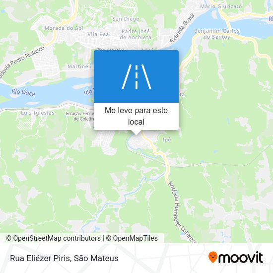 Rua Eliézer Piris mapa