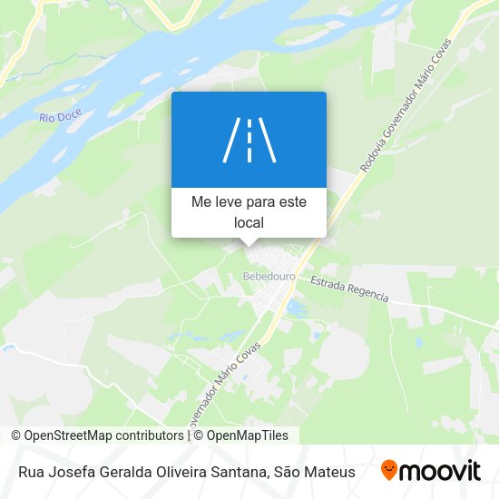Rua Josefa Geralda Oliveira Santana mapa