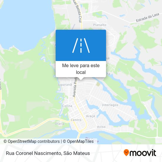 Rua Coronel Nascimento mapa