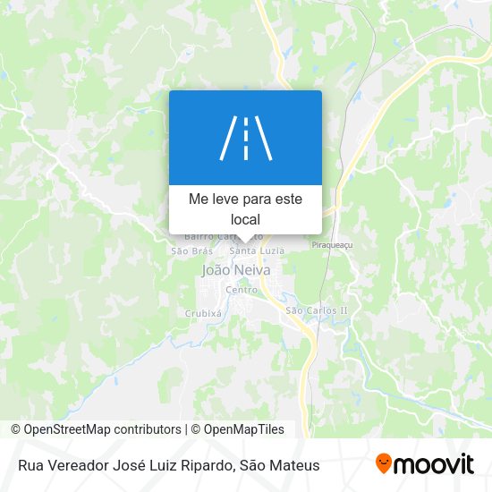 Rua Vereador José Luiz Ripardo mapa