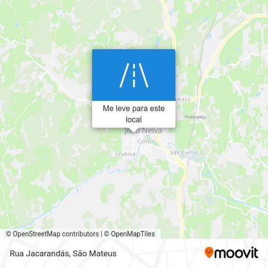 Rua Jacarandás mapa