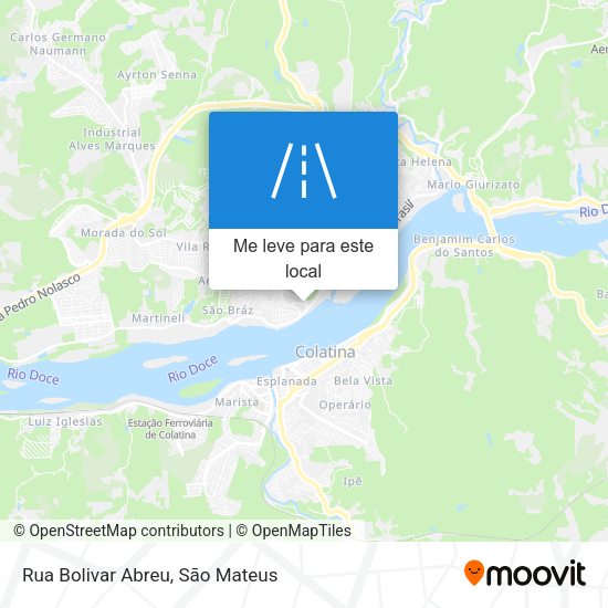 Rua Bolivar Abreu mapa