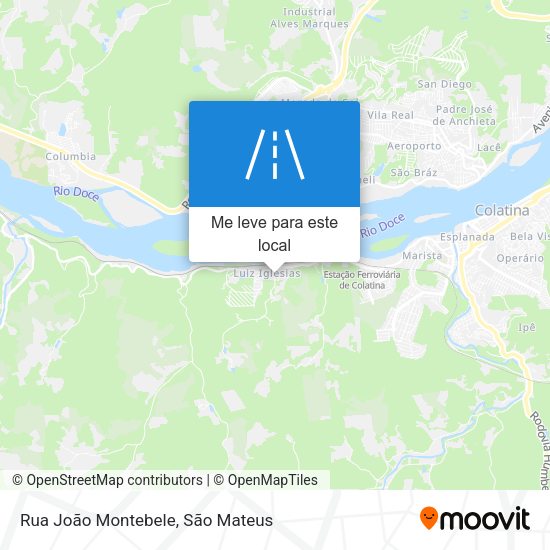 Rua João Montebele mapa