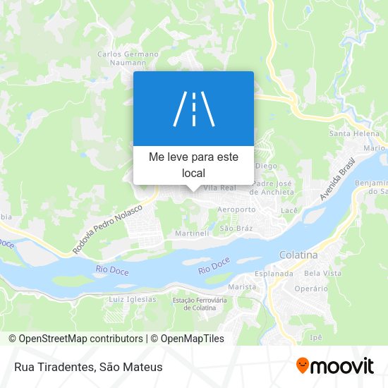 Rua Tiradentes mapa