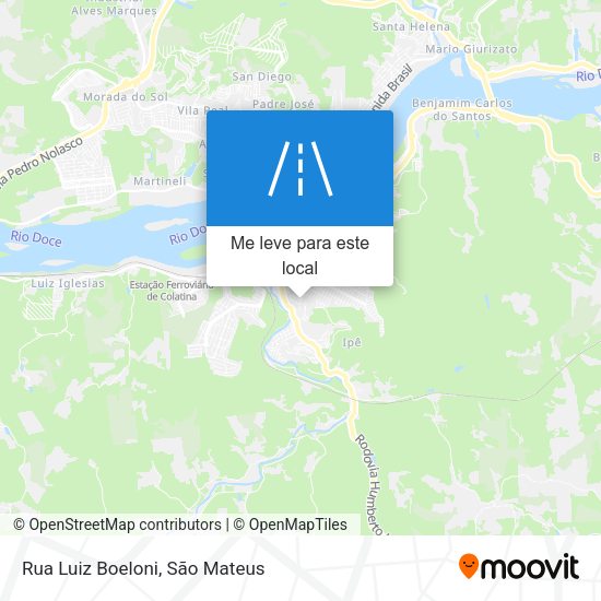 Rua Luiz Boeloni mapa