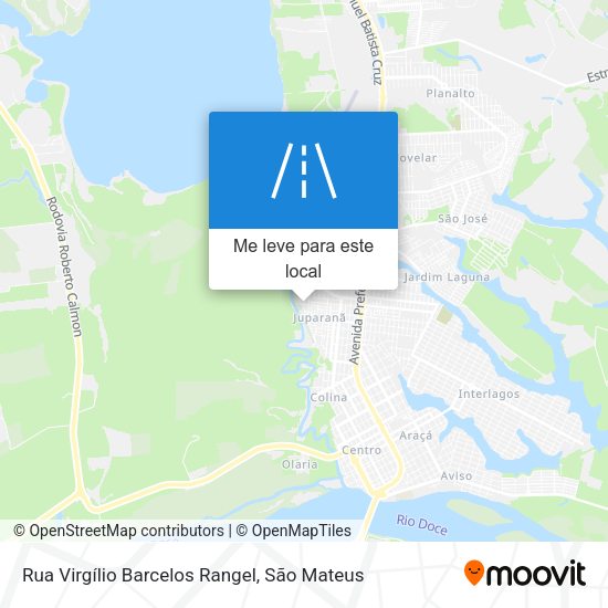 Rua Virgílio Barcelos Rangel mapa