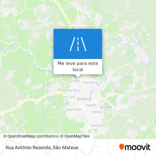 Rua Antônio Rezende mapa