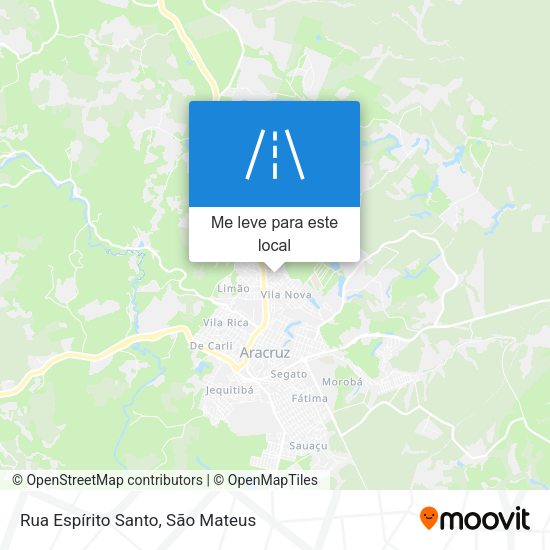 Rua Espírito Santo mapa