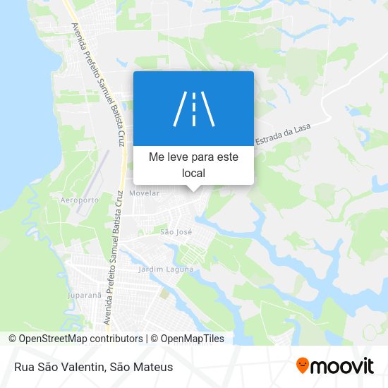 Rua São Valentin mapa
