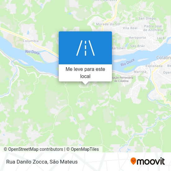Rua Danilo Zocca mapa