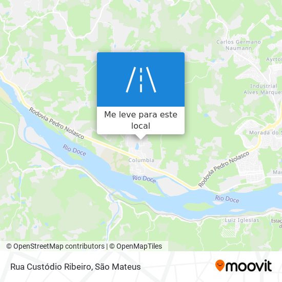 Rua Custódio Ribeiro mapa