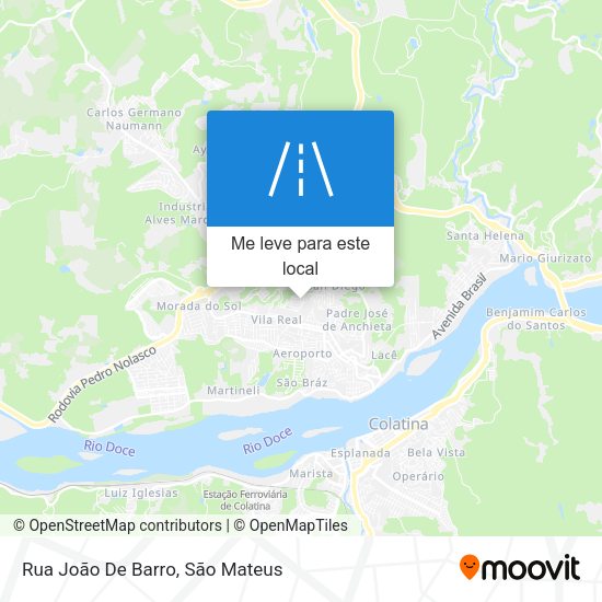 Rua João De Barro mapa