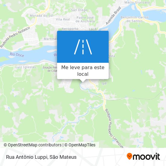 Rua Antônio Luppi mapa