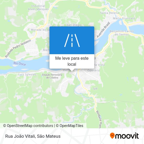 Rua João Vitali mapa