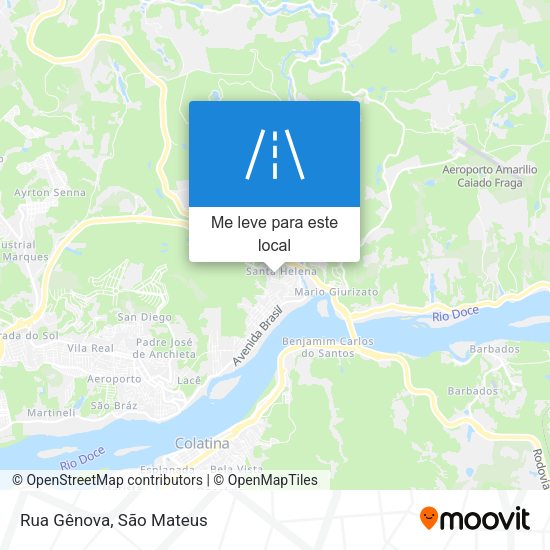 Rua Gênova mapa
