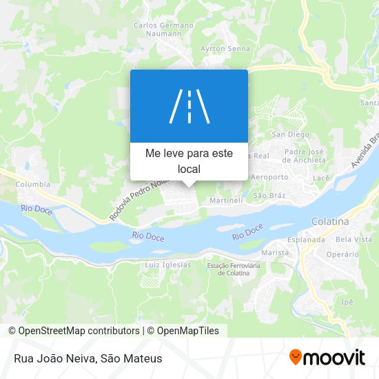 Rua João Neiva mapa