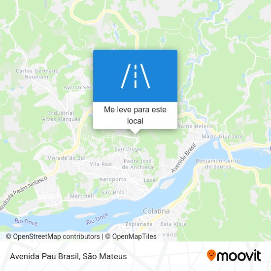Avenida Pau Brasil mapa