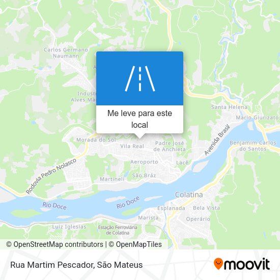 Rua Martim Pescador mapa