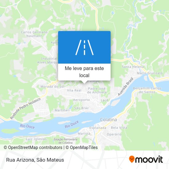Rua Arizona mapa
