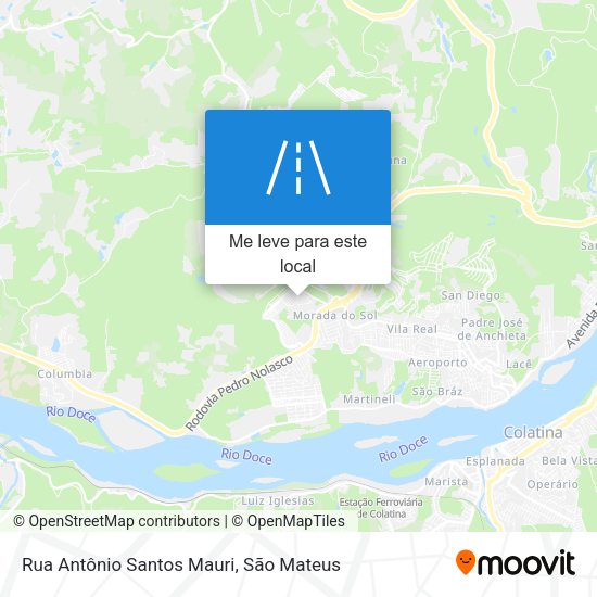 Rua Antônio Santos Mauri mapa