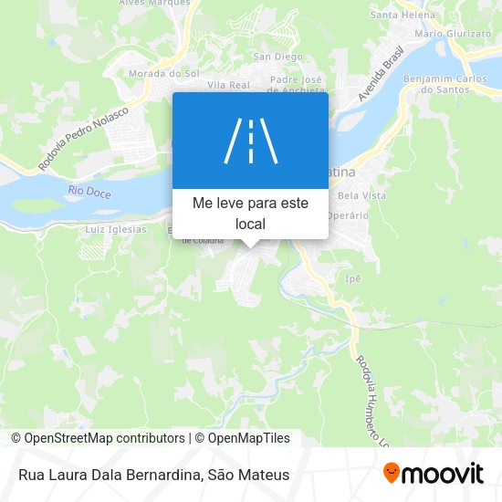 Rua Laura Dala Bernardina mapa