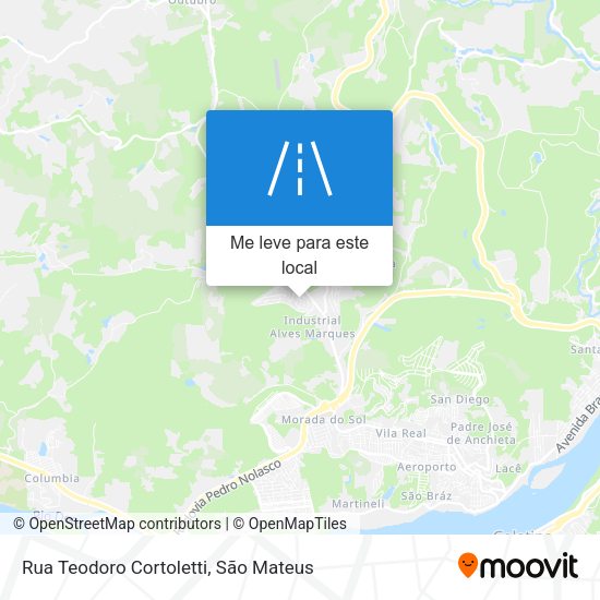 Rua Teodoro Cortoletti mapa
