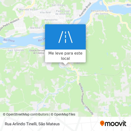 Rua Arlindo Tinelli mapa