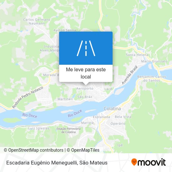 Escadaria Eugênio Meneguelli mapa