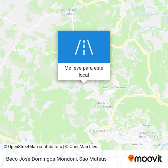 Beco José Domingos Mondoni mapa