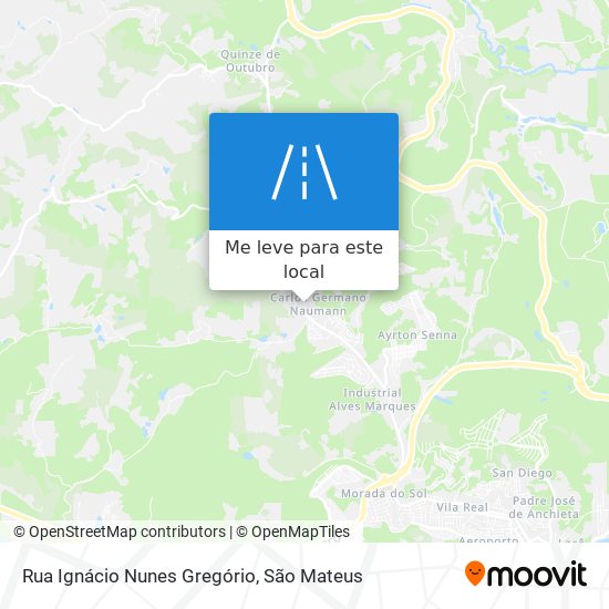 Rua Ignácio Nunes Gregório mapa