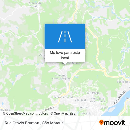 Rua Otávio Brumatti mapa