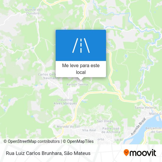 Rua Luiz Carlos Brunhara mapa