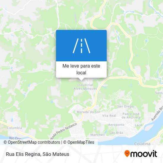Rua Elis Regina mapa