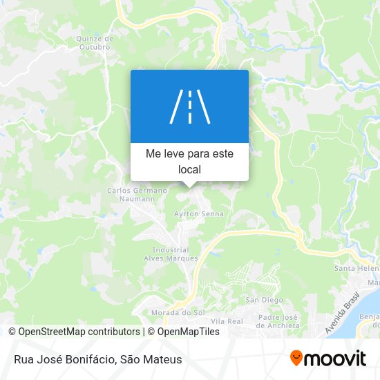 Rua José Bonifácio mapa