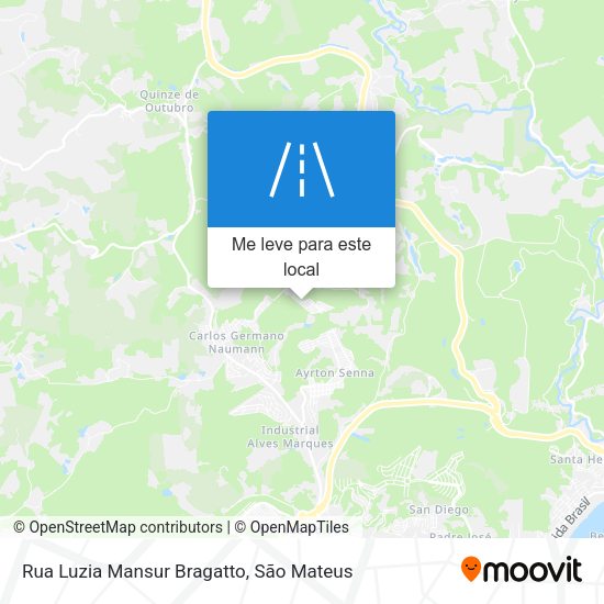 Rua Luzia Mansur Bragatto mapa