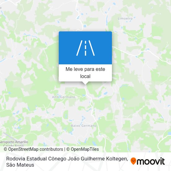 Rodovia Estadual Cônego João Guilherme Koltegen mapa