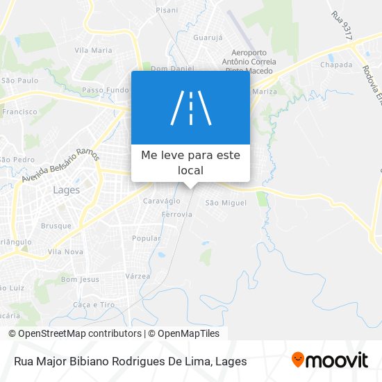Rua Major Bibiano Rodrigues De Lima mapa