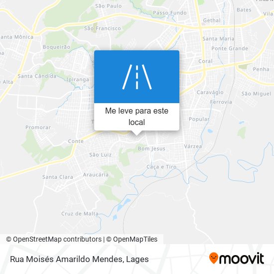 Rua Moisés Amarildo Mendes mapa
