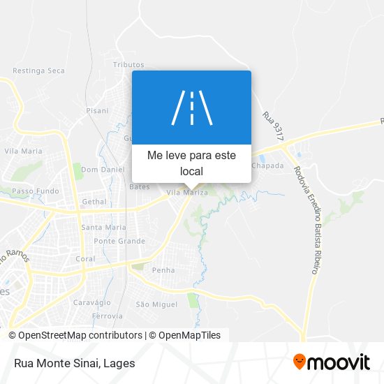 Rua Monte Sinai mapa
