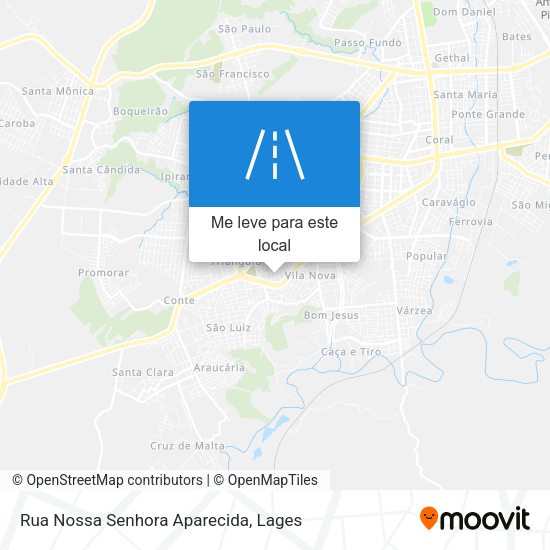 Rua Nossa Senhora Aparecida mapa