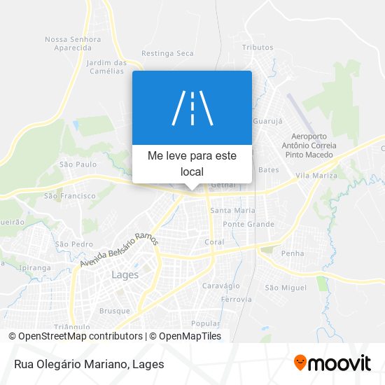 Rua Olegário Mariano mapa