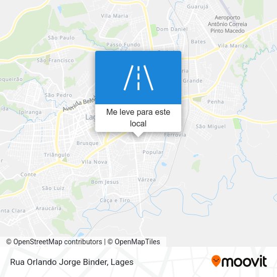 Rua Orlando Jorge Binder mapa