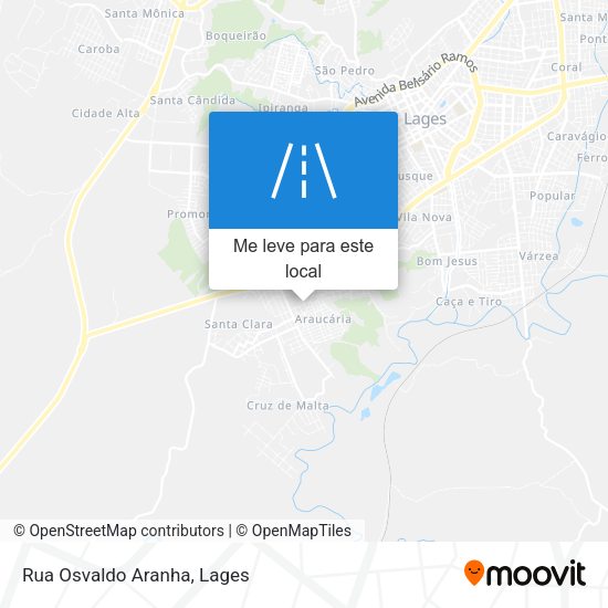 Rua Osvaldo Aranha mapa
