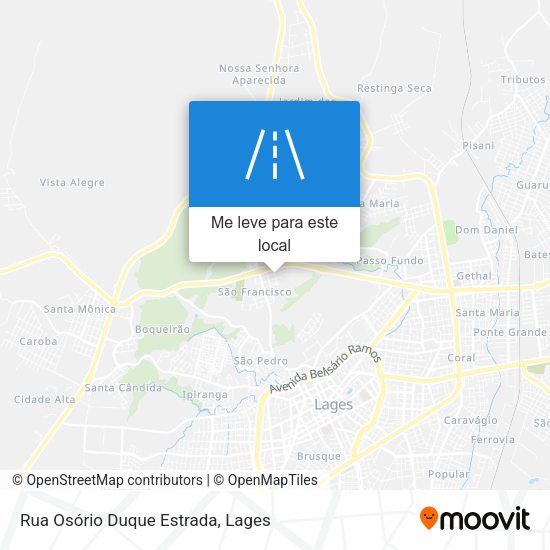Rua Osório Duque Estrada mapa